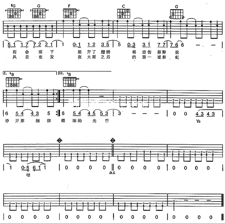光芒吉他谱第2页