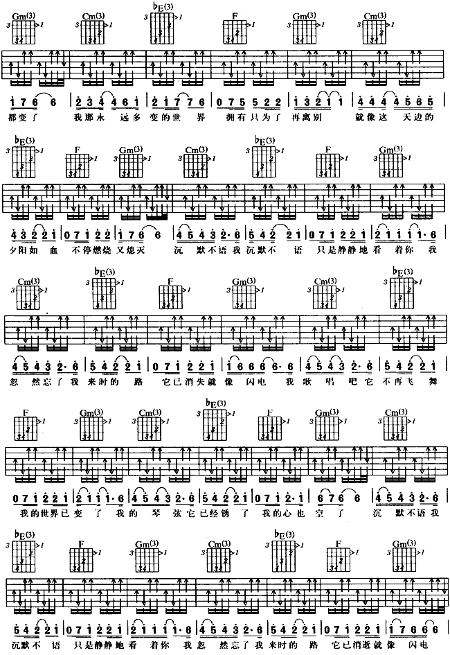 闪亮的瞬间吉他谱第3页