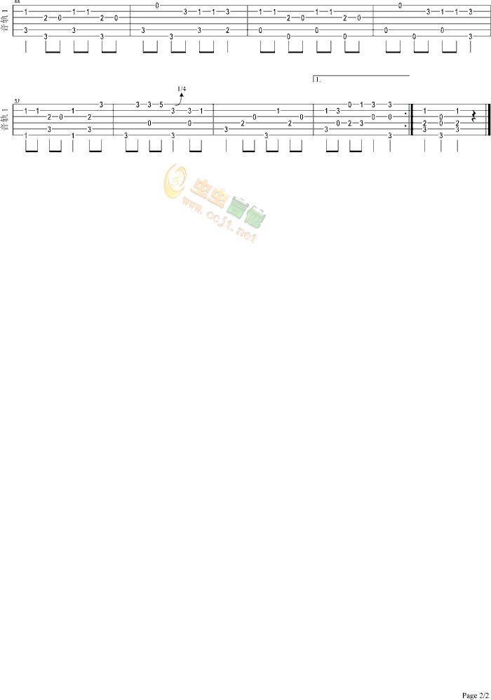 樱桃小丸子吉他谱第2页
