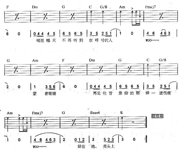 长城吉他谱第2页