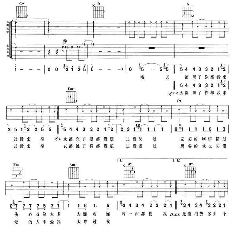 門沒鎖吉他圖片譜品冠吉他譜品冠吉他圖片譜5張