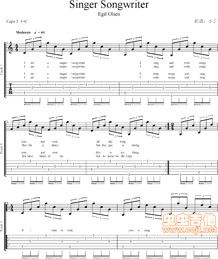 SingerSongwriter吉他谱第1页