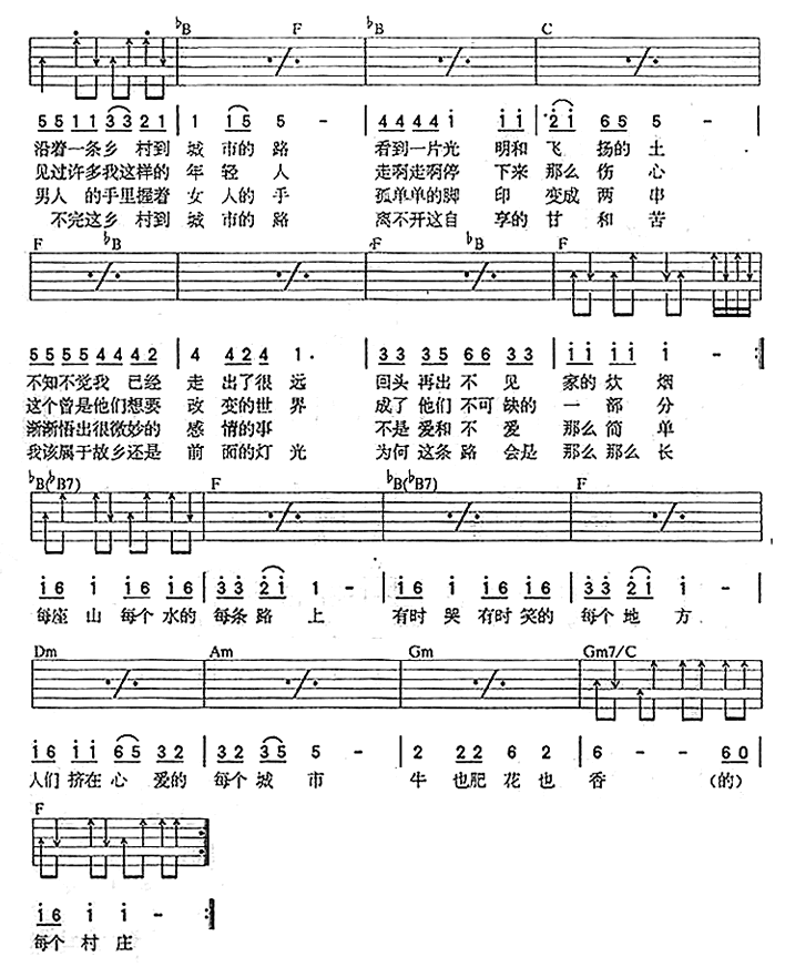 江湖行吉他谱第2页