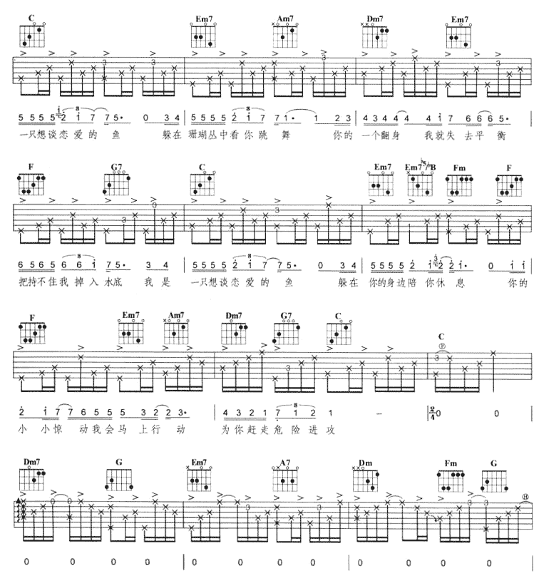 想谈恋爱的鱼吉他谱第2页