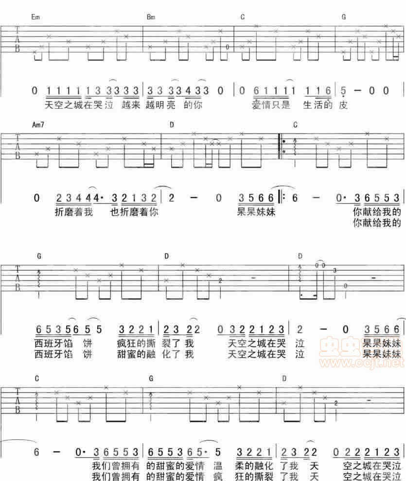 天空之城吉他谱第2页