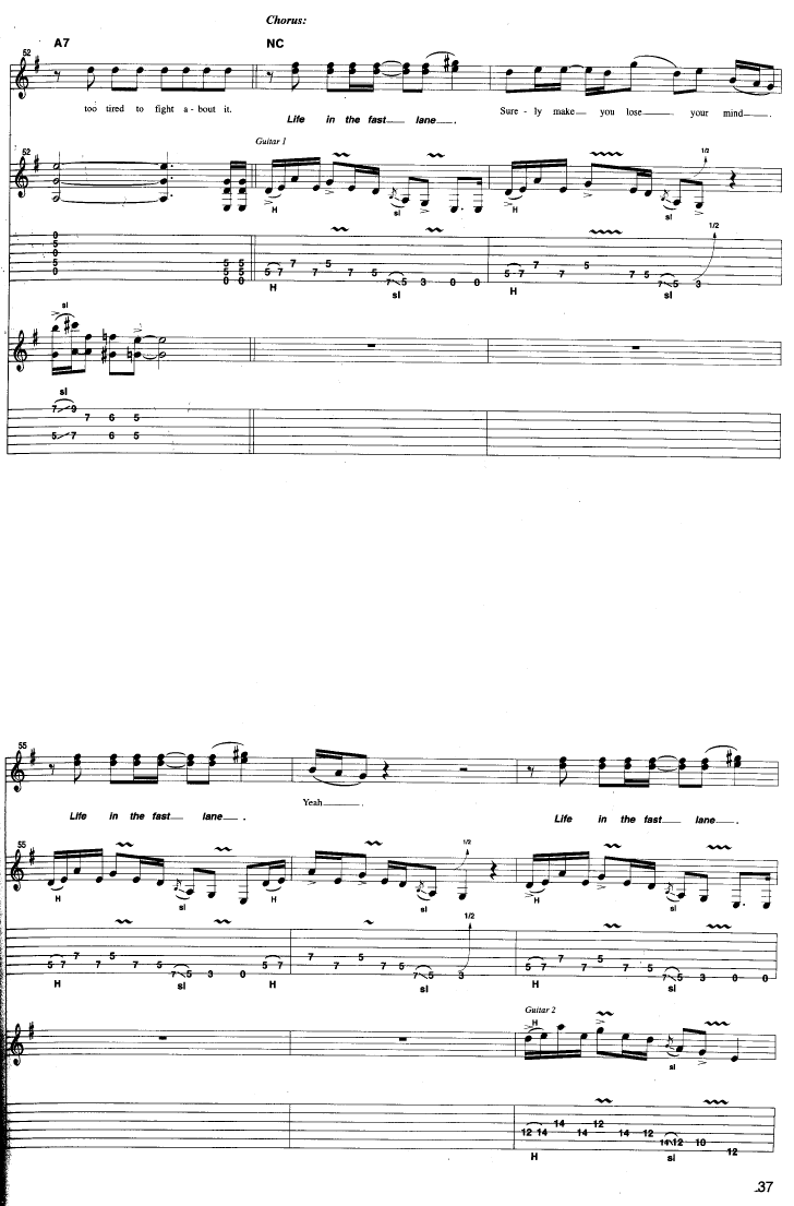LifeInTheFastLane吉他谱第9页