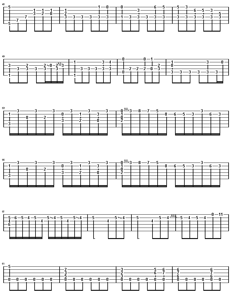 致愛麗絲吉他譜古典獨奏吉他圖片譜6張