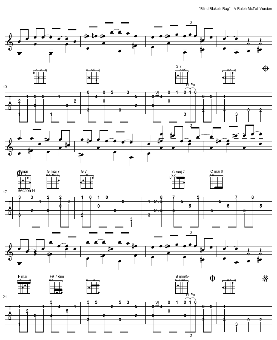 BlindBlake'sRag吉他谱第2页