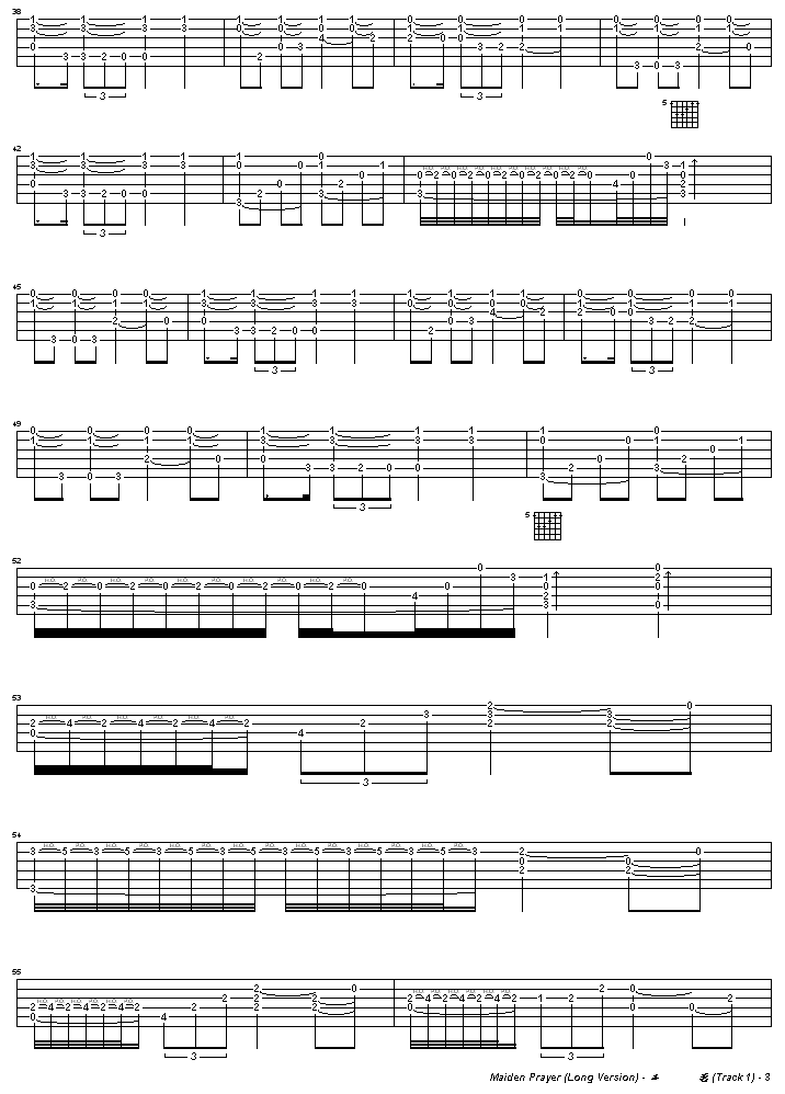 Maidensprayer(少女的祈祷)吉他谱第3页