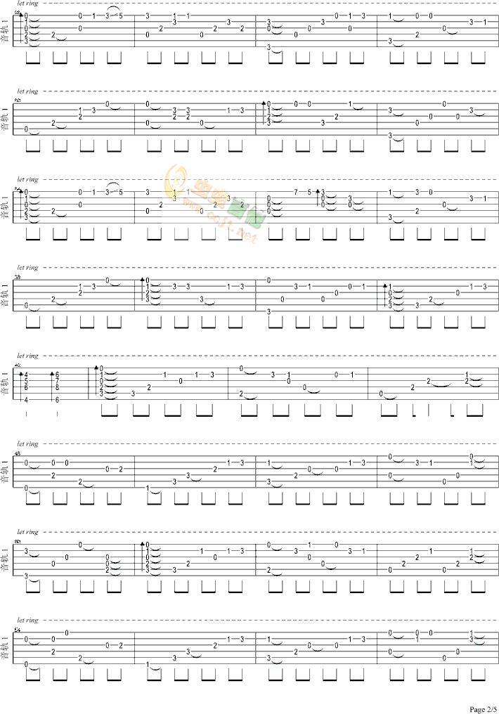 因是女子吉他谱第2页