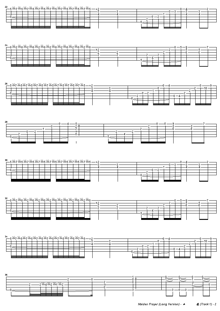 Maidensprayer(少女的祈祷)吉他谱第2页
