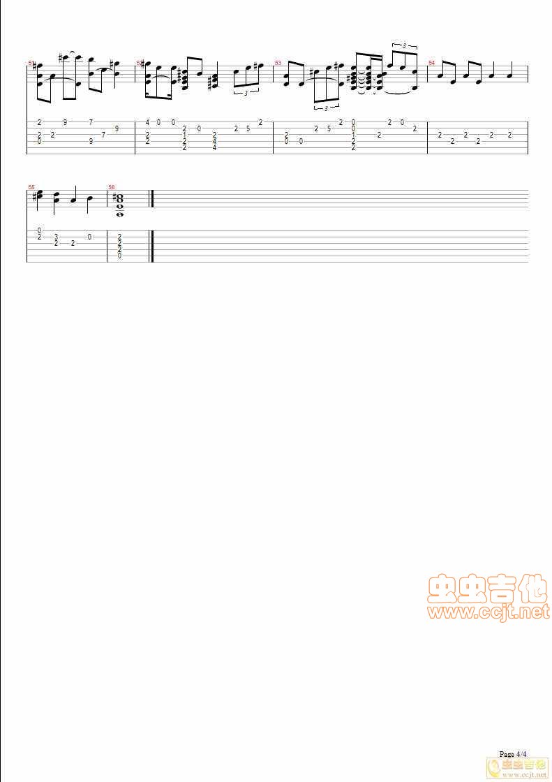 我的歌声里吉他谱第4页
