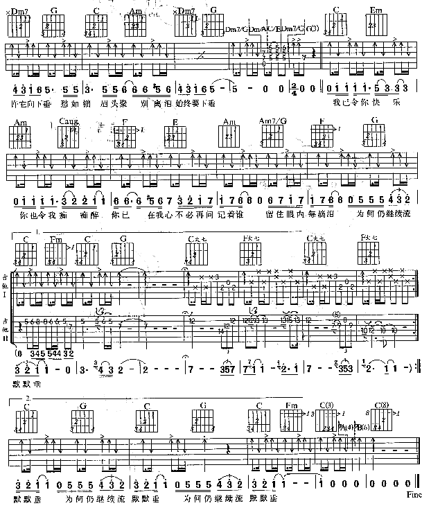 风继续吹吉他谱第2页