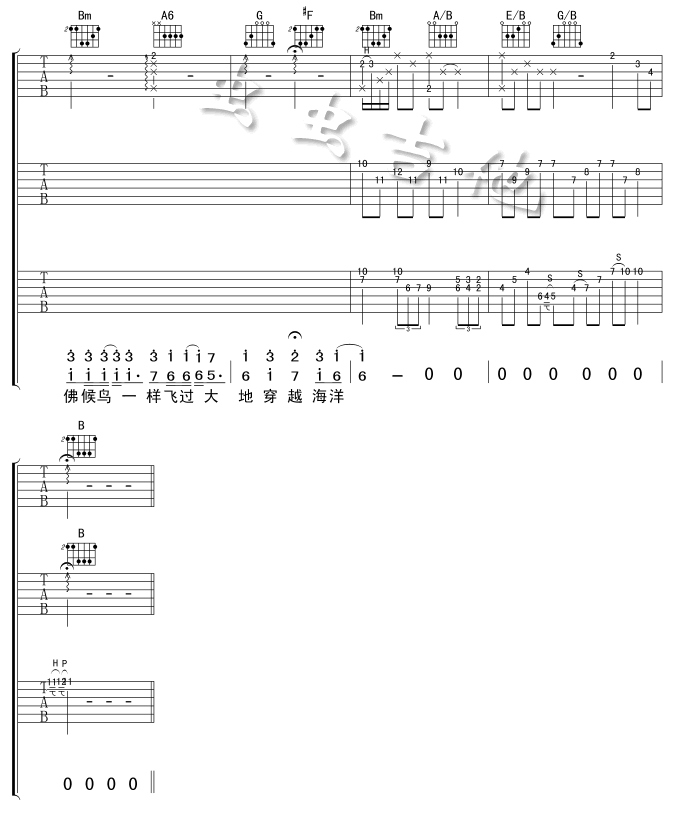 听！是谁在唱歌吉他谱第6页