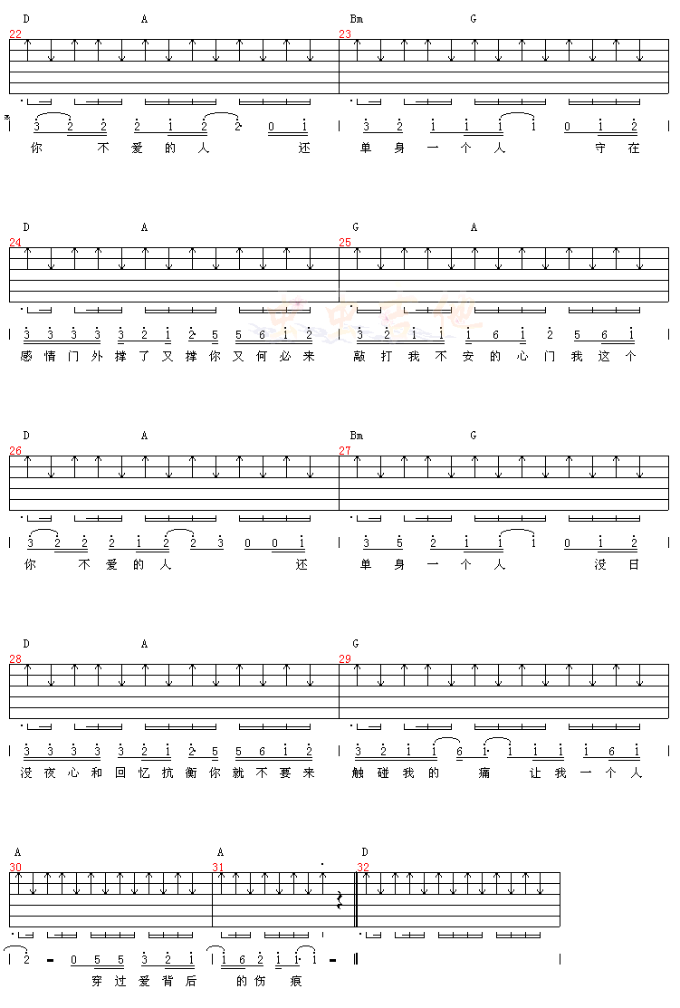 我这个你不爱的人吉他谱第2页