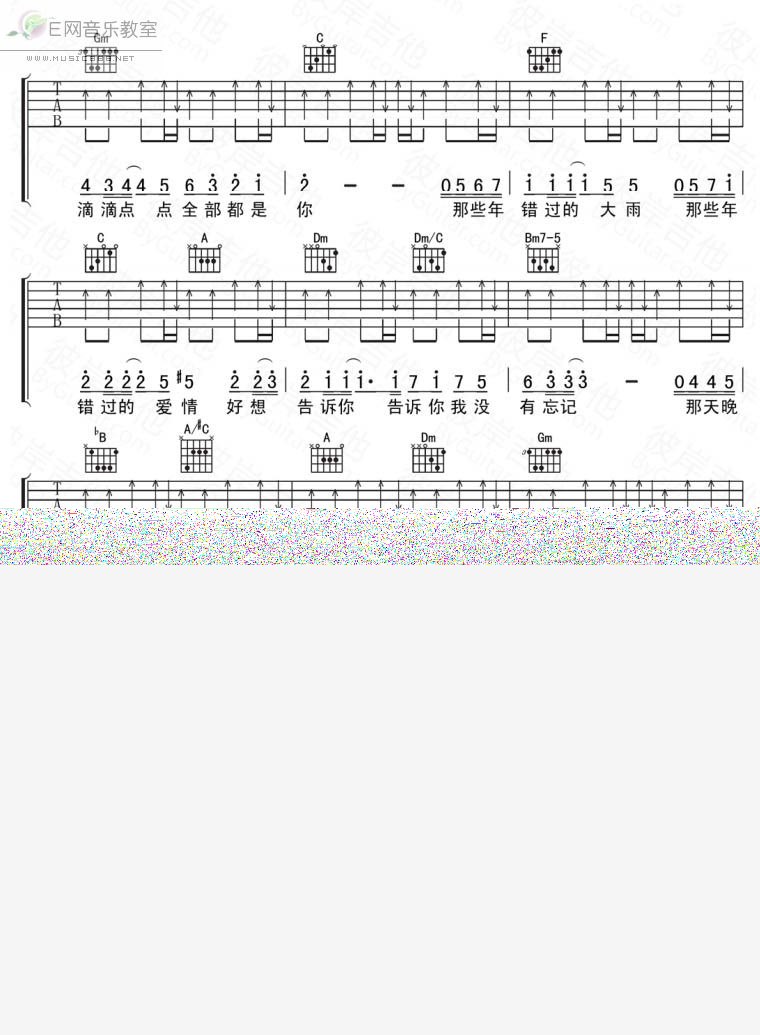 那些年吉他谱第3页