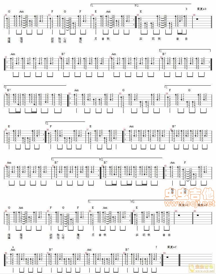 战胜心魔吉他谱第2页