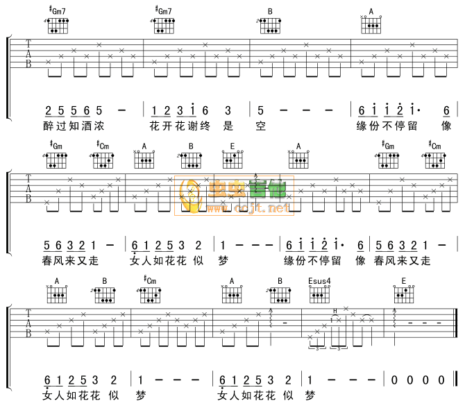 女人花吉他谱第3页