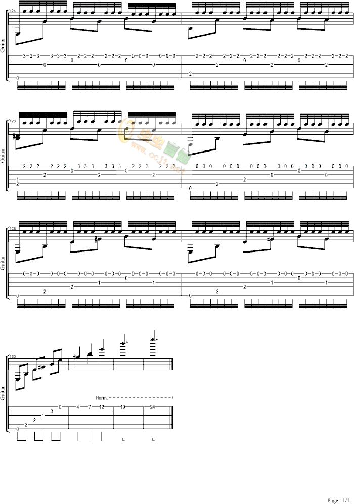 爱的罗曼斯吉他谱第11页
