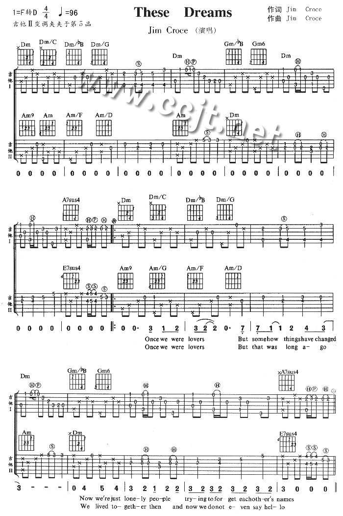 TheseDreams吉他谱第1页