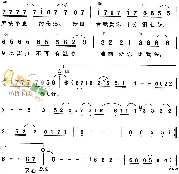 爱你十分泪七分吉他谱第2页