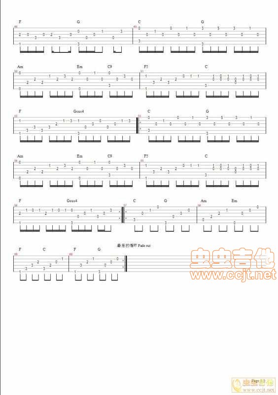 卡农吉他谱第3页