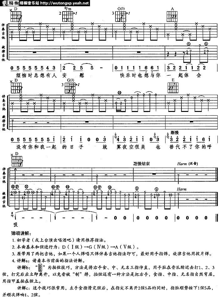 午夜剧吉他谱第4页