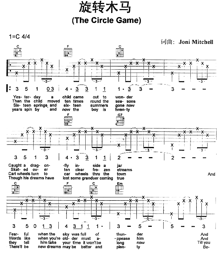 TheCircleGame吉他谱第1页