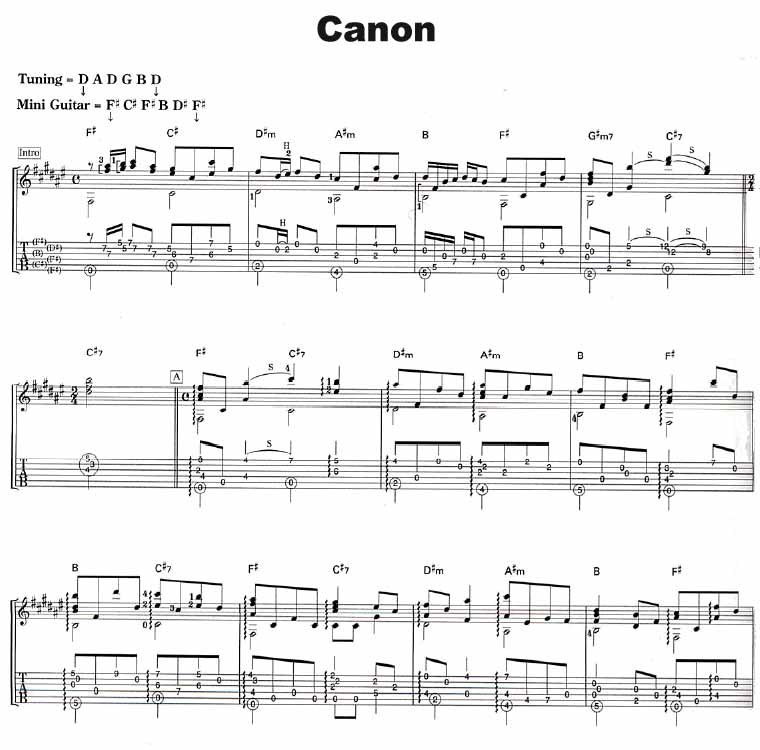 Canon-卡农吉他谱