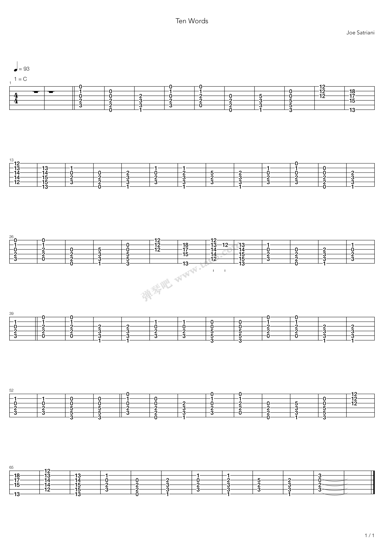 《Ten Words》 Joe Satriani